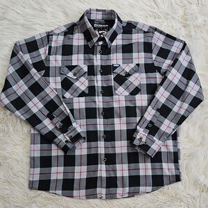 DIXXON Black and Gray Casual Button Down Shirt